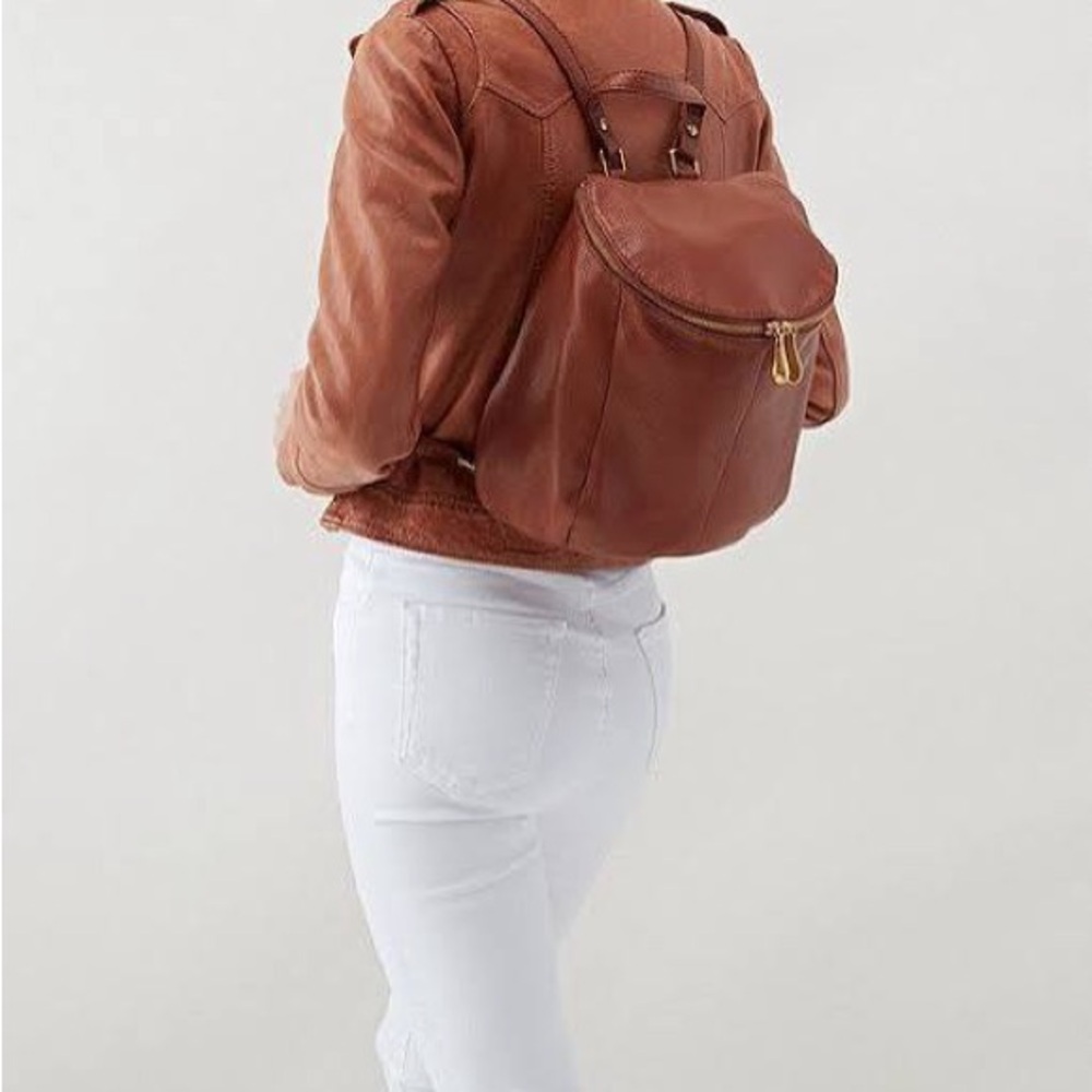 HOBO Tan Pebbled Leather Backpack - Picture 2 of 9